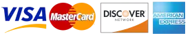 Visa, Mastercard, Amex, Discover